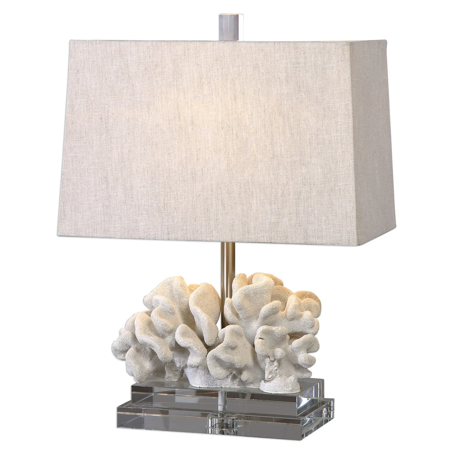 Coral One Light Table Lamp in Ivory Coral