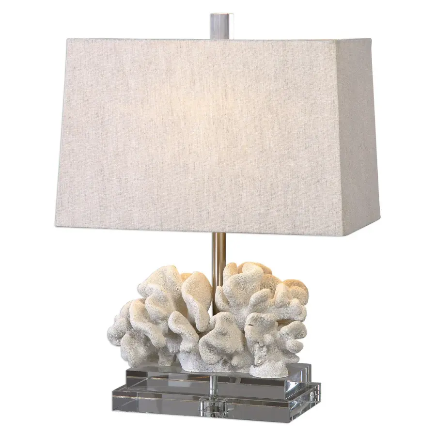 Coral One Light Table Lamp in Ivory Coral