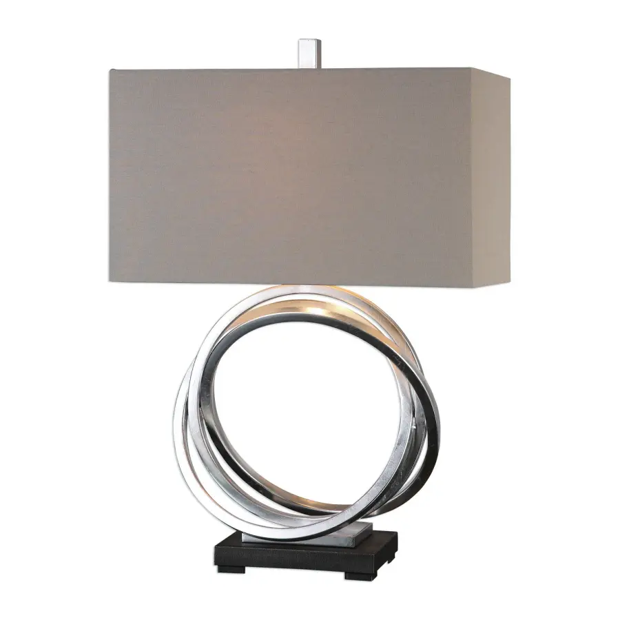 Soroca One Light Table Lamp in Metallic Silver Leaf