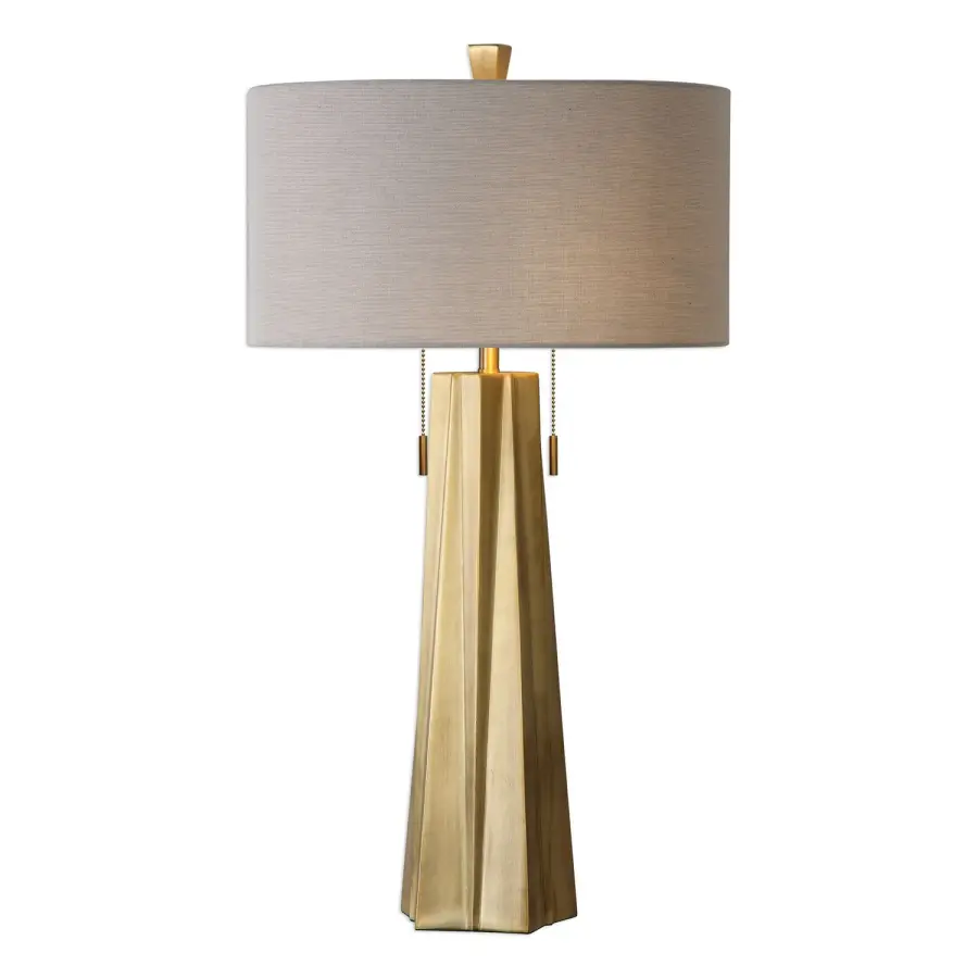 Maris Two-Light Table Lamp in Antique Brass