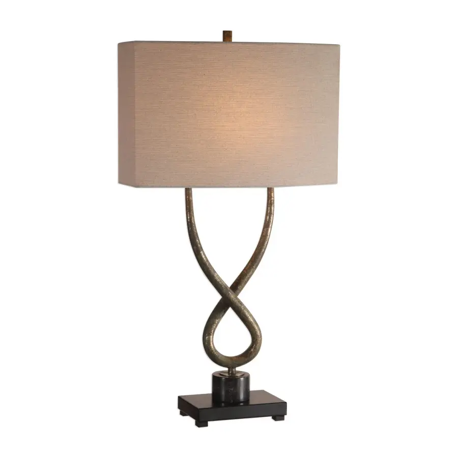 Talema One Light Table Lamp in Aged Silver Leaf
