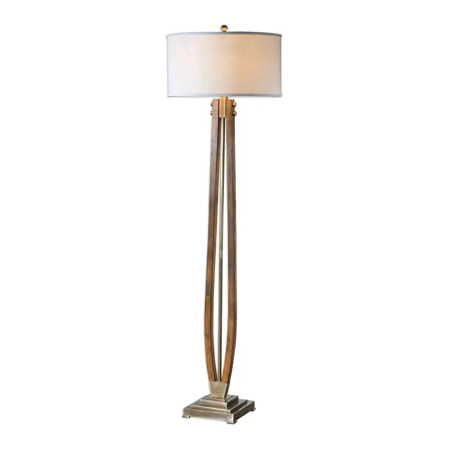 Boydton One Light Floor Lamp in Brushed Coffee Bronze Iron