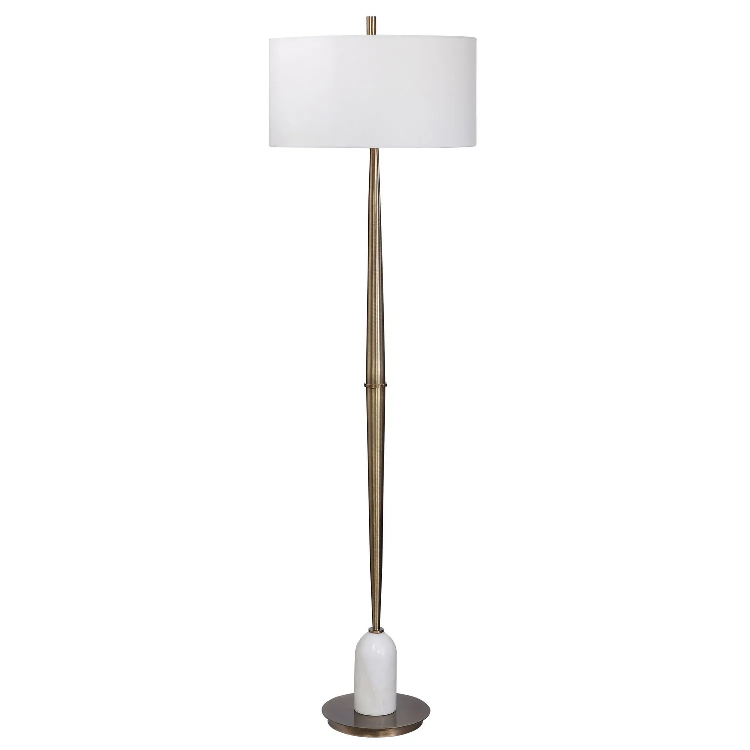 Minette One Light Floor Lamp in Antique Brass