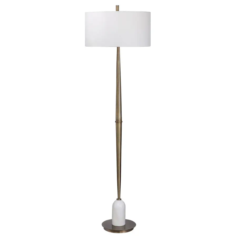 Minette One-Light Floor Lamp in Antique Brass