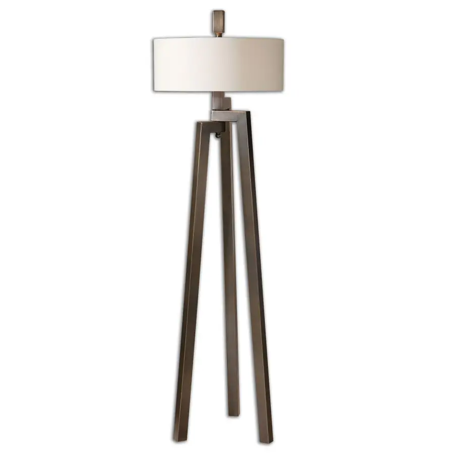 Mondovi Two-Light Floor Lamp in Antiqued Brushed Bronze with Gold Undertones