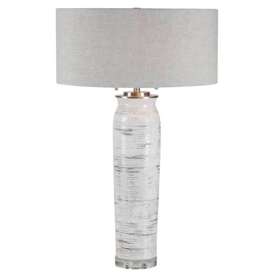 Lenta Two-Light Table Lamp in Brushed Nickel