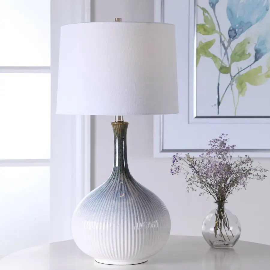 Eichler One Light Table Lamp in Brushed Nickel