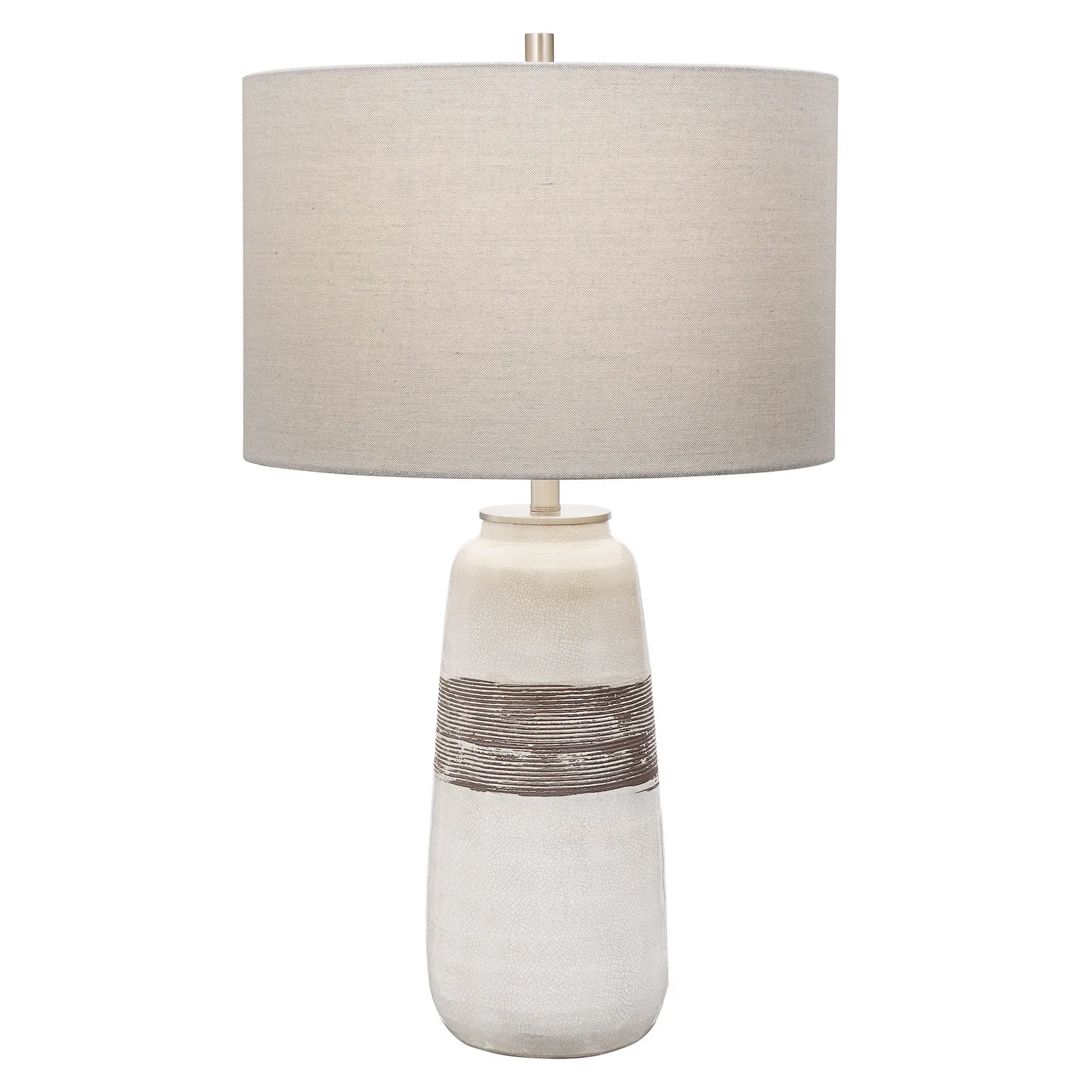Comanche One Light Table Lamp in Distressed Rust Brown