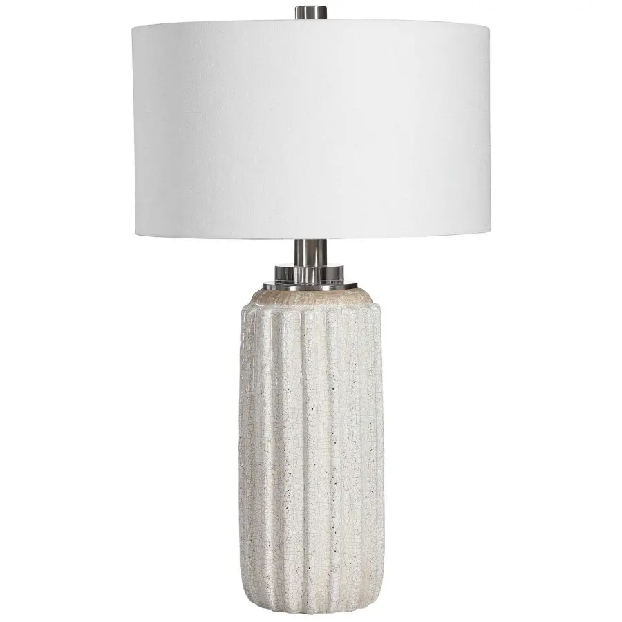 Azariah One Light Table Lamp in Brushed Nickel
