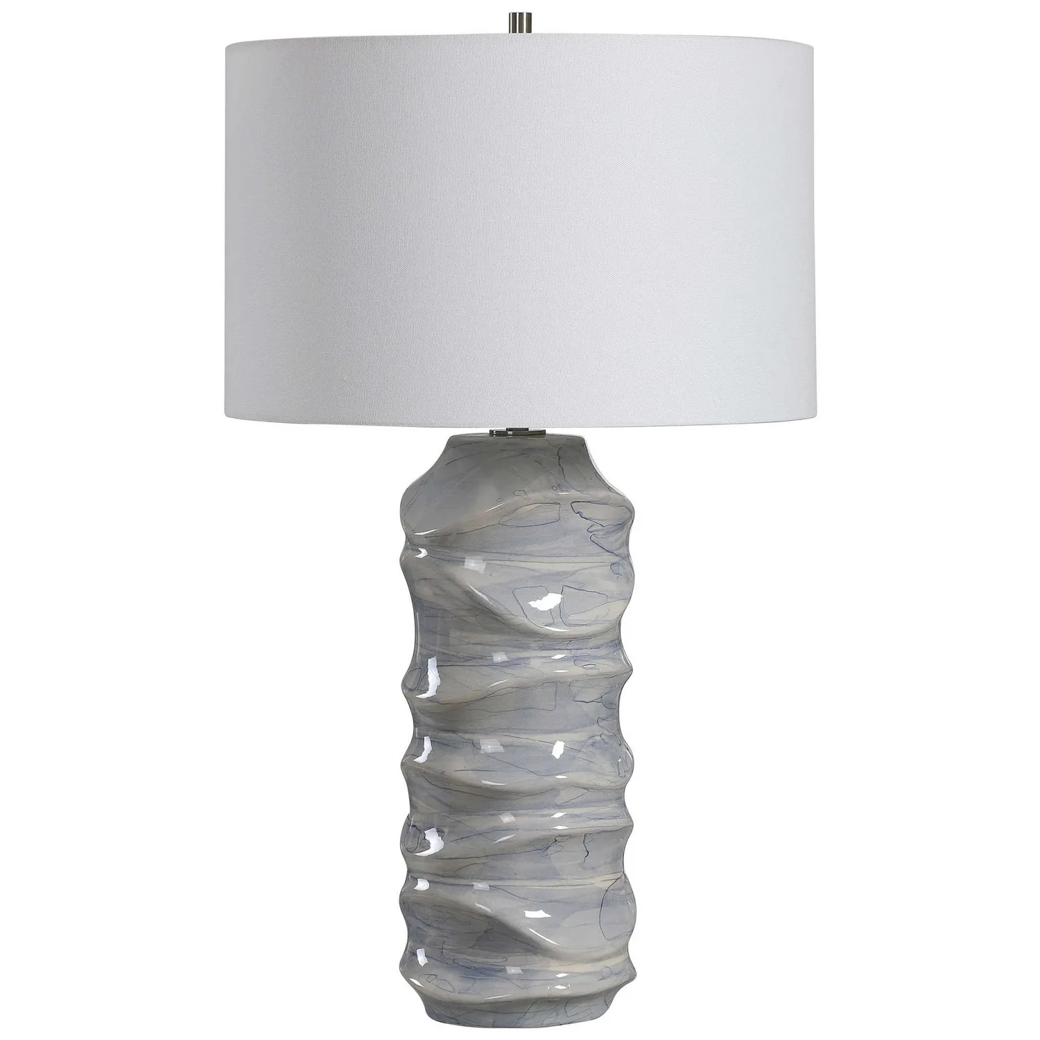 Waves One Light Table Lamp in Cobalt Blue