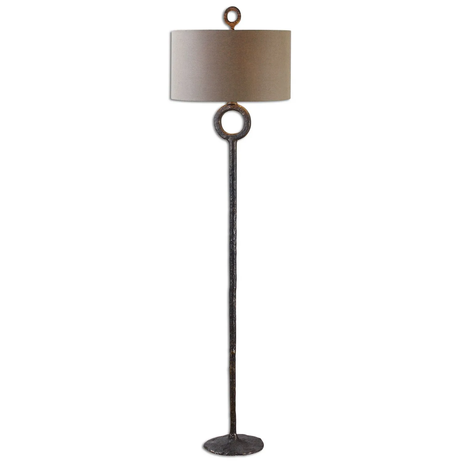 Ferro One Light Floor Lamp in Aged Rust Bronze