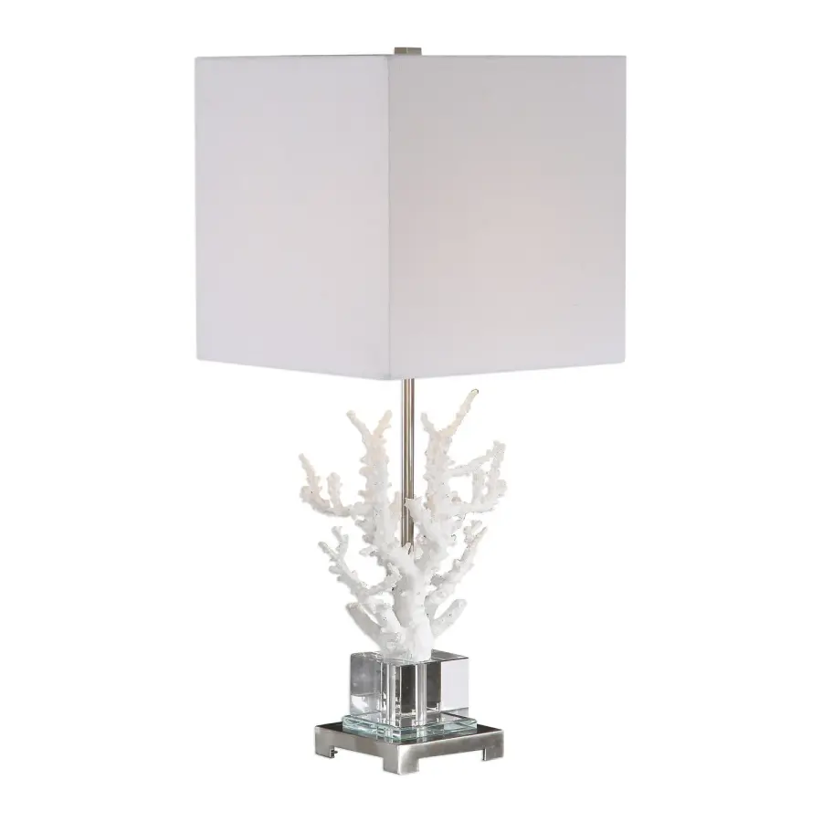 Corallo One Light Table Lamp in Polished Nickel