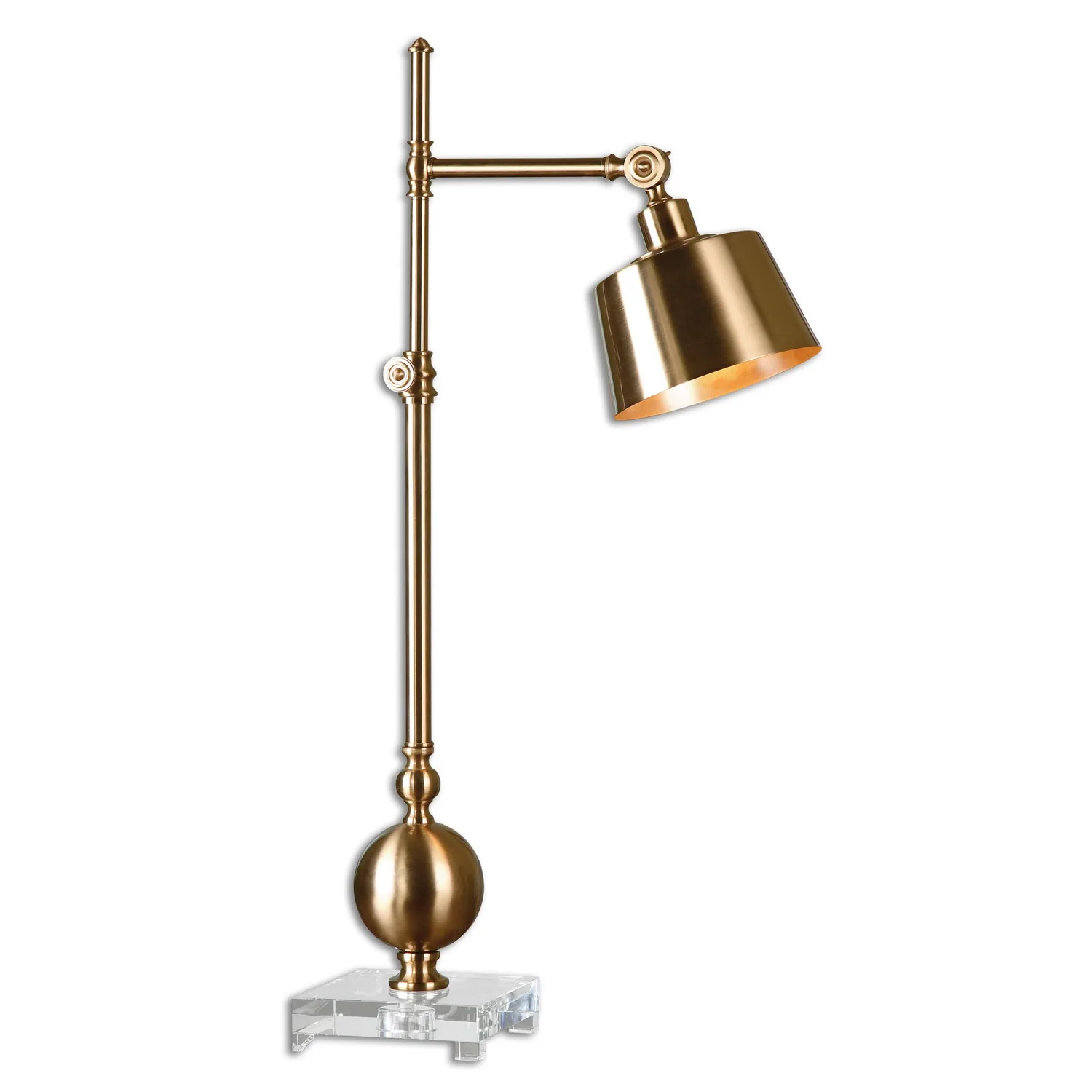 Laton One Light Task Lamp in Brushed Brass
