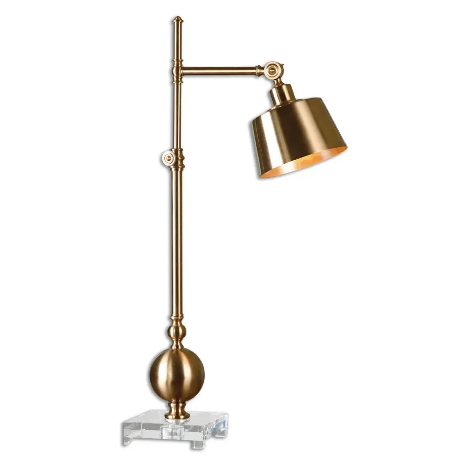 Laton One Light Task Lamp in Brushed Brass