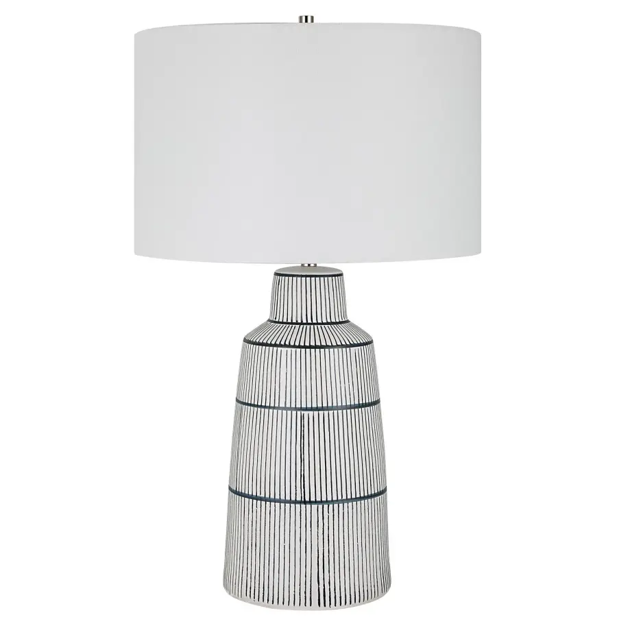Breton One Light Table Lamp in Polished Nickel