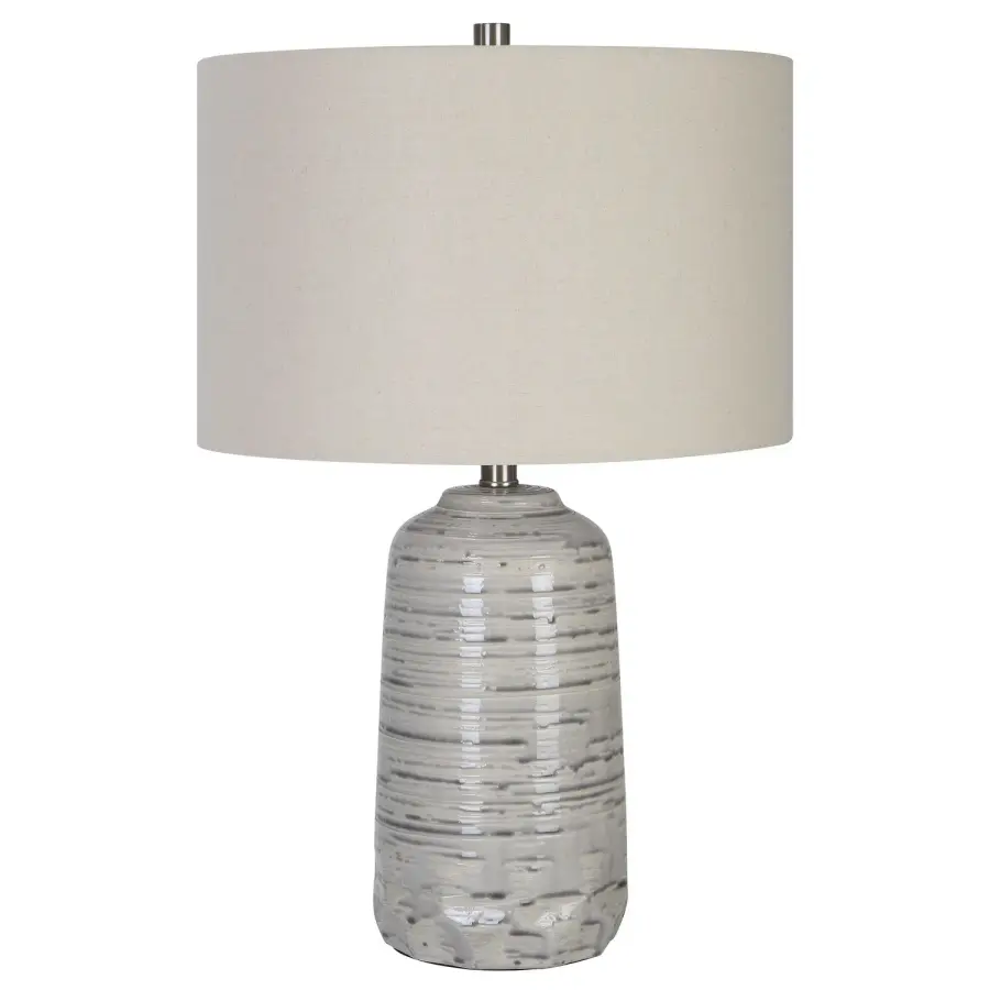 Cyclone One Light Table Lamp in Brushed Nickel