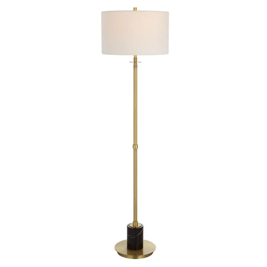 Guard One-Light Floor Lamp in Antiqued Plated Brass