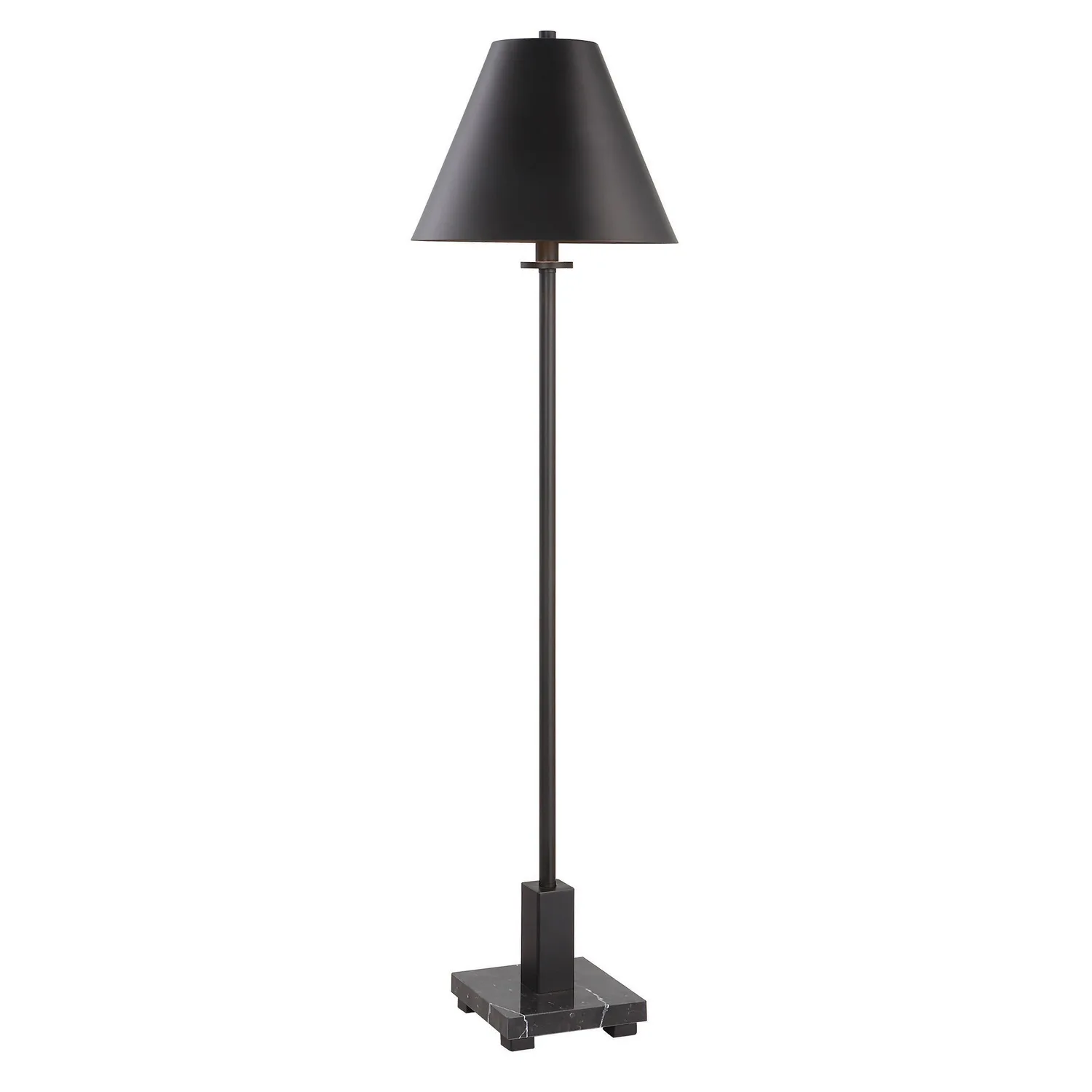 Pilot One Light Buffet Lamp in Satin Black