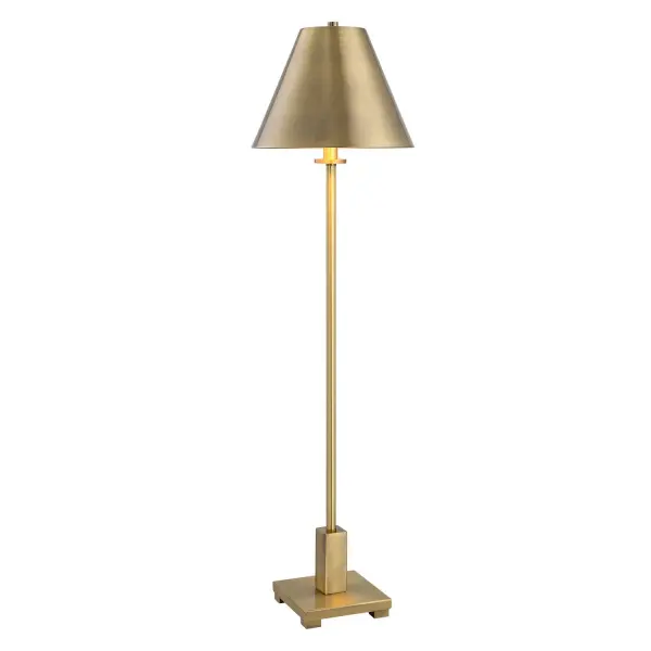 The Pilot Buffet Lamp Displays A Slender Metal Construction Finished In Plated Brushed Brass With A Coordinating Metal Empire Shade. Collection: Pilot Finish: Plated Brushed Brass Glass: Metal Shade Width: 10.00" Height: 36.50" Length: 10.00" Weight: 7.00 lb Number of Bulbs: 1 Maximum Wattage: 60.00 W Bulb Type: B Voltage: 110.00 V Material: Metal Country of Origin: Vietnam Safety Rating: Indoor Only