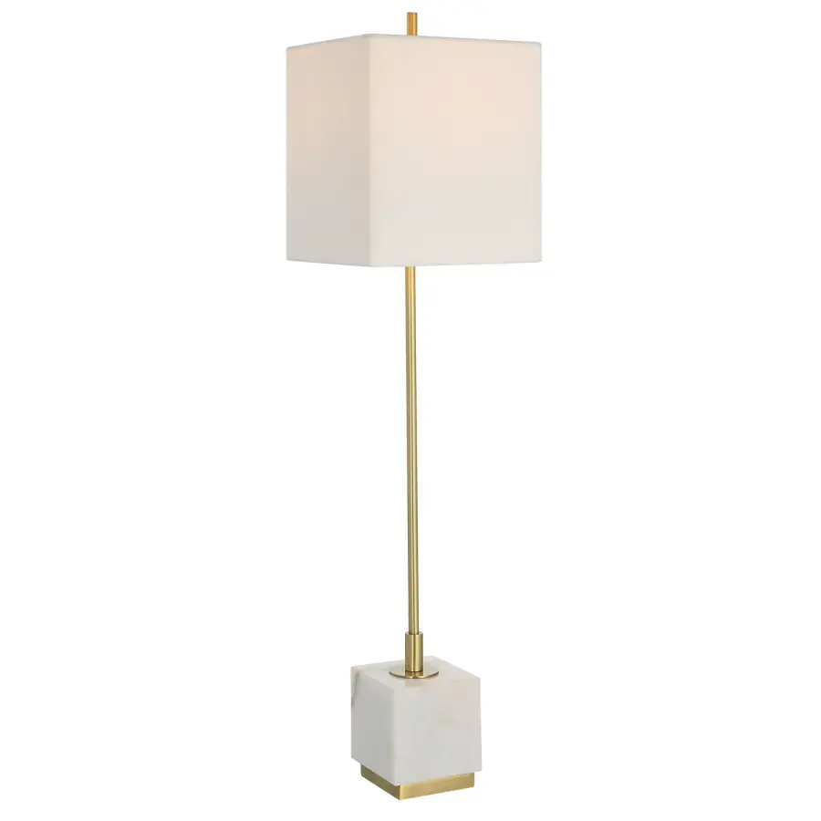 Escort One Light Buffet Lamp in Plated Brushed Brass