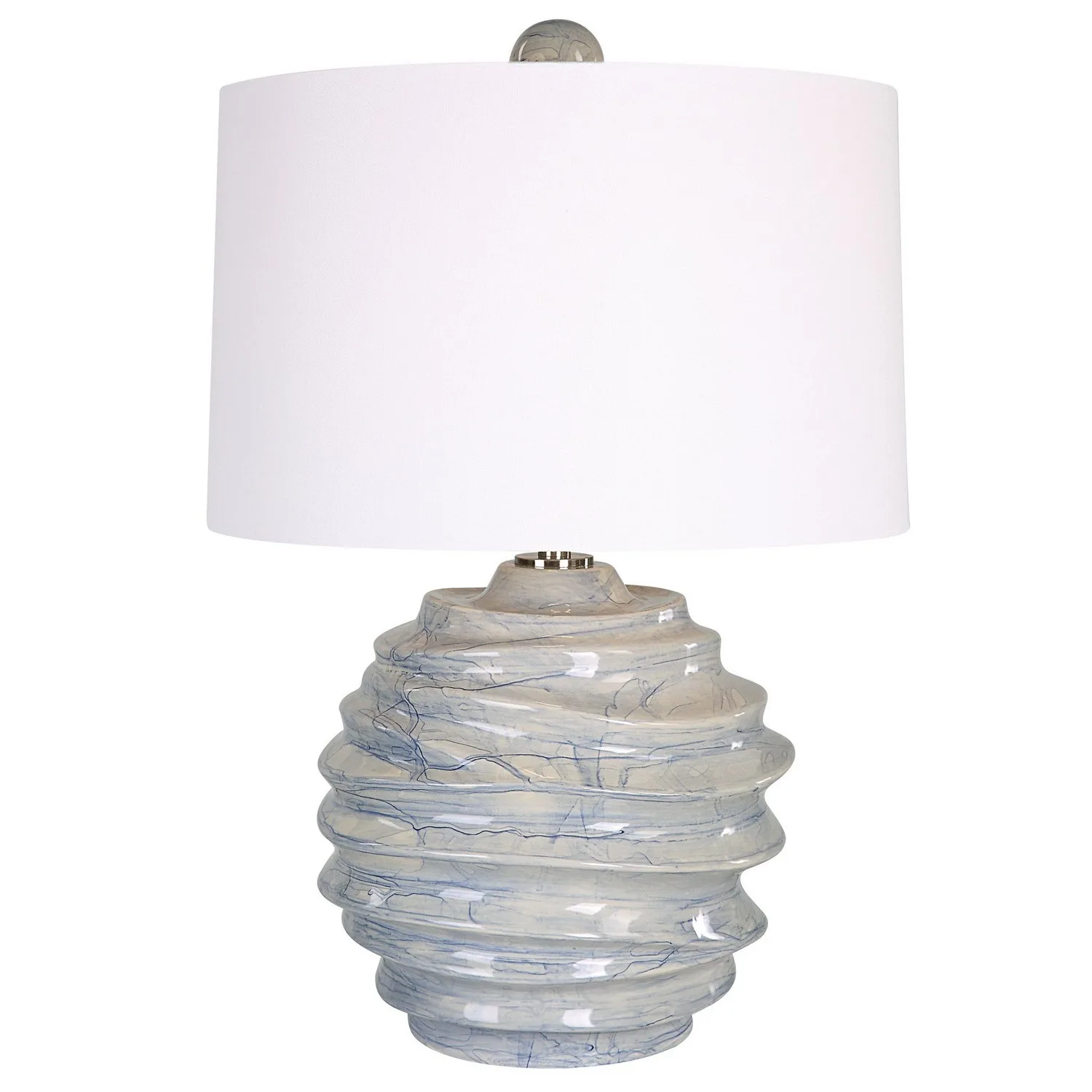Waves One Light Accent Lamp in Cobalt Blue