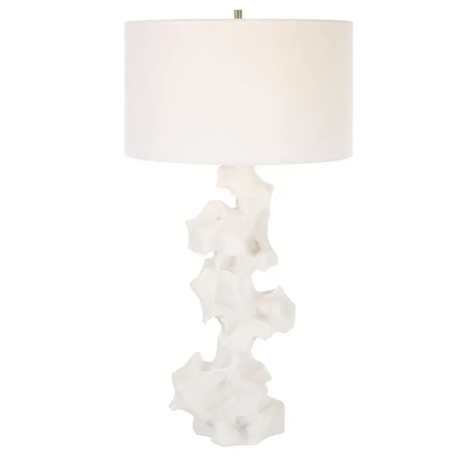 Remnant One Light Table Lamp in White Stone