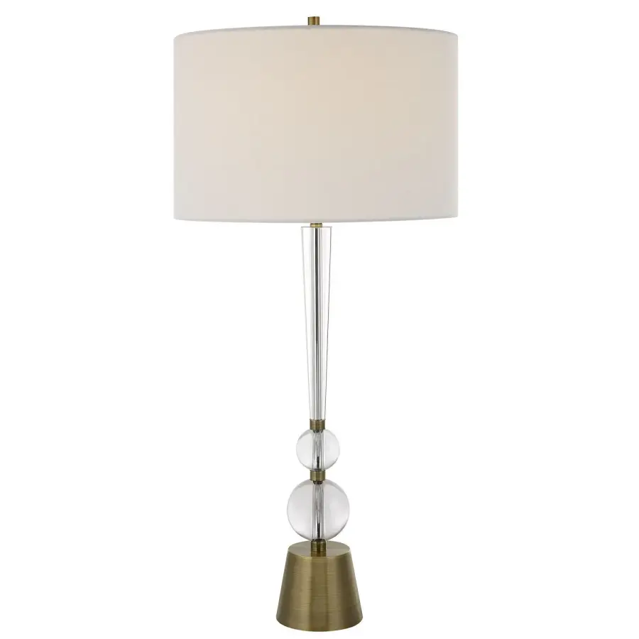 Annily One Light Table Lamp in Antiqued Brass