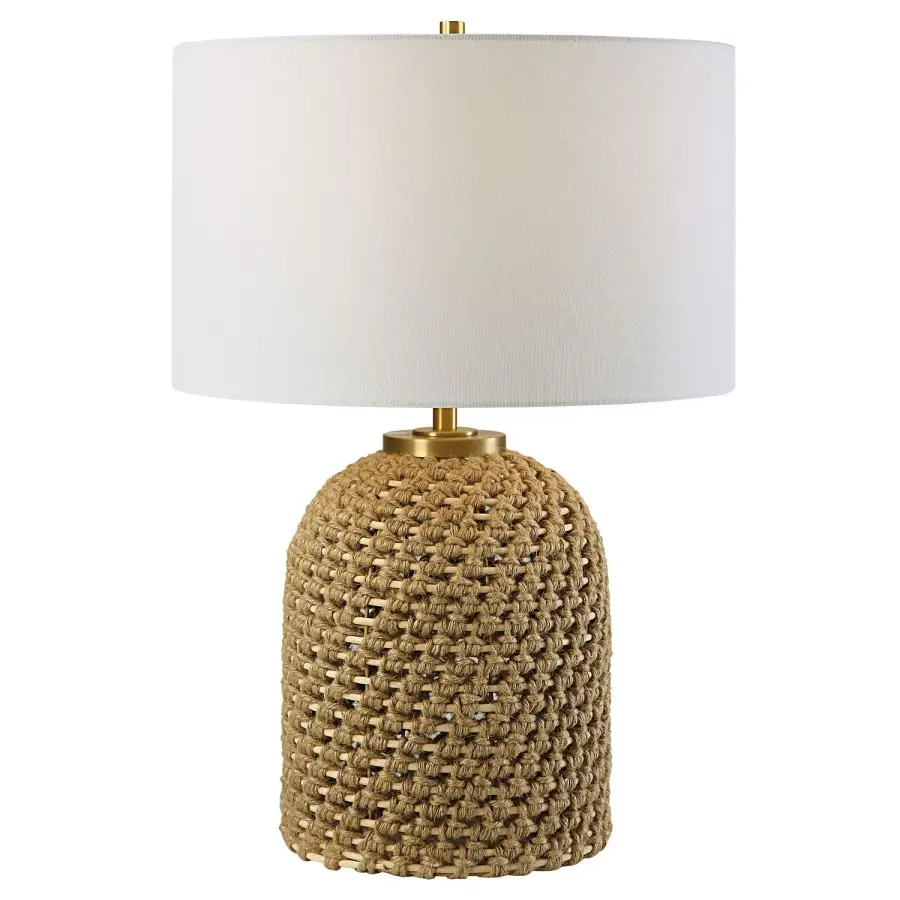 Kendari One Light Table Lamp in Antiqued Brass