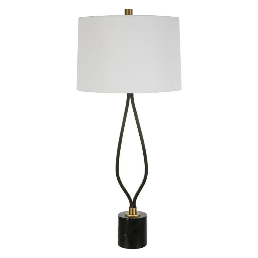 Separate One Light Table Lamp in Antique Brass