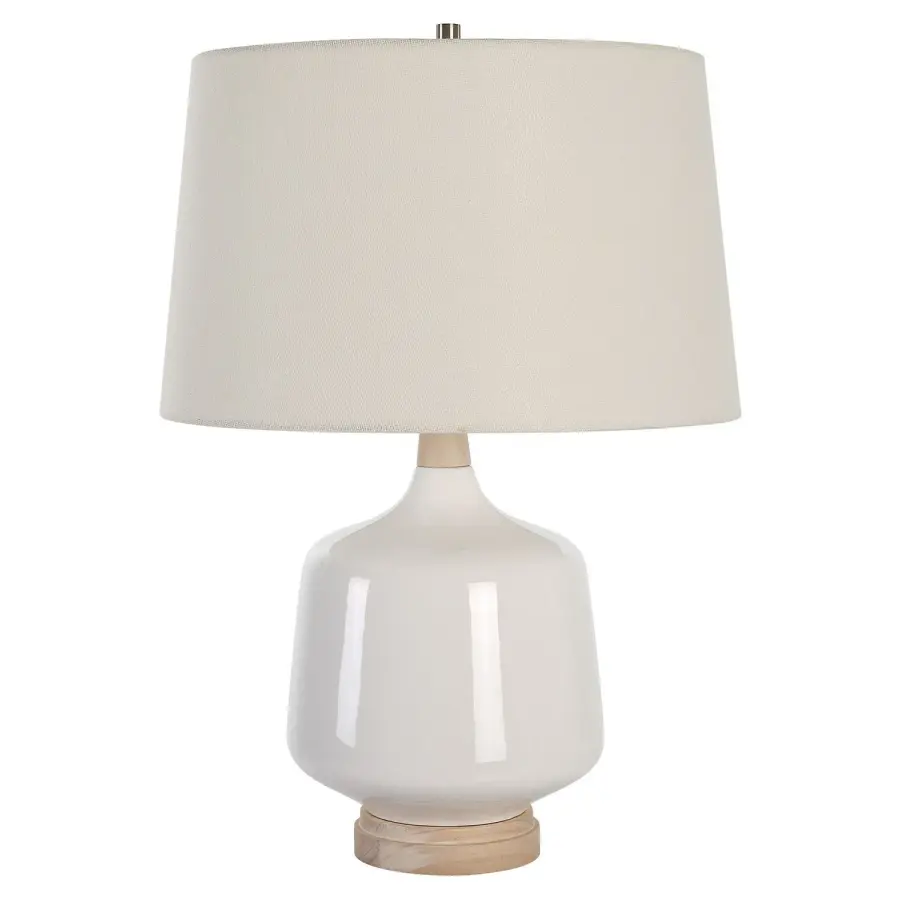 Opal One-Light Table Lamp in Brushed Nickel