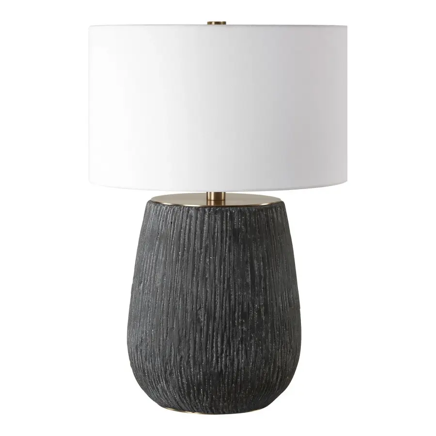 Americana One Light Table Lamp in Aged Black