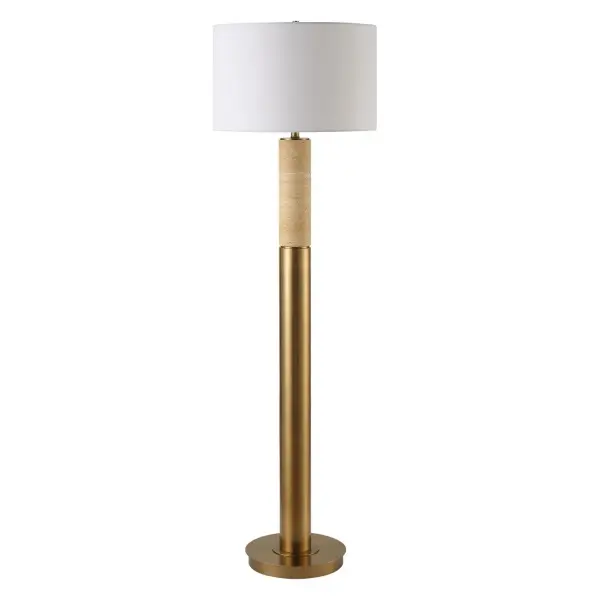 Knox One-Light Floor Lamp in Antique Brass