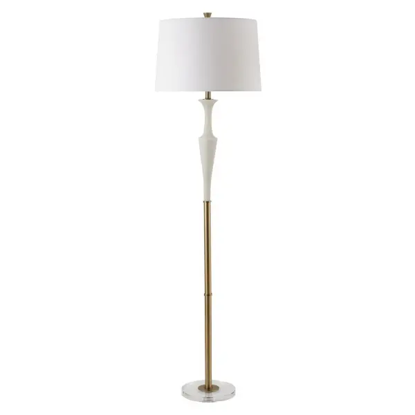 Colette One Light Floor Lamp in Antique Brass