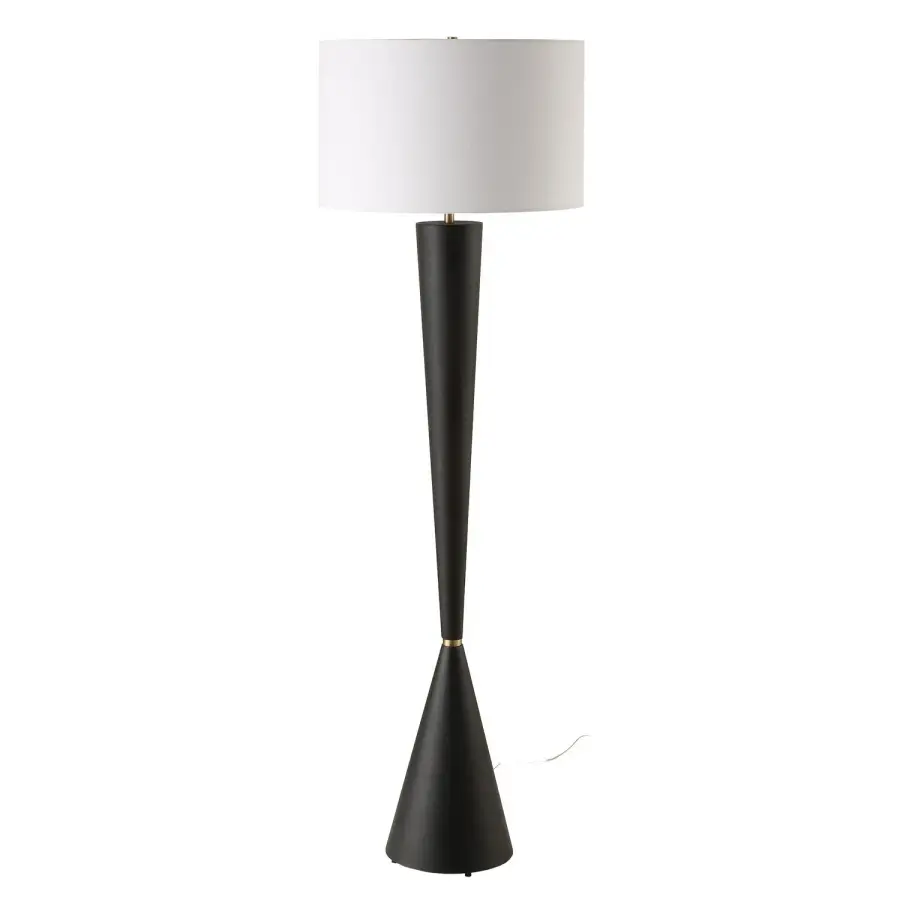 Layla One Light Floor Lamp in Antique Brass