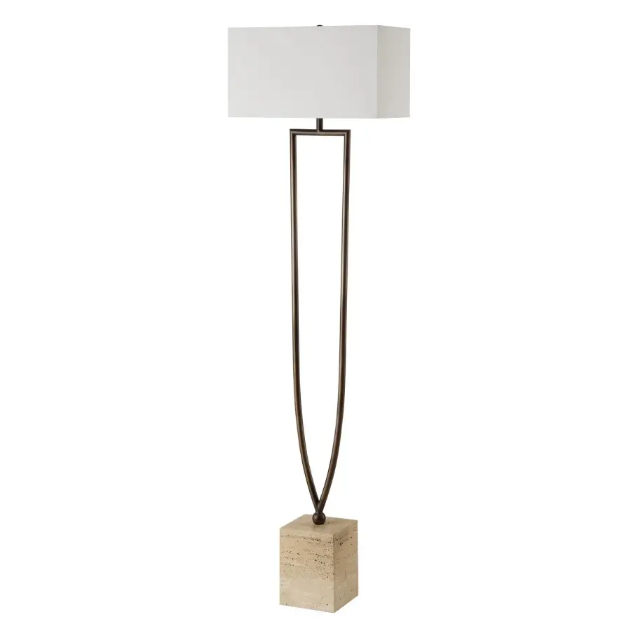 Fork In The Road One Light Floor Lamp in Dark Bronze