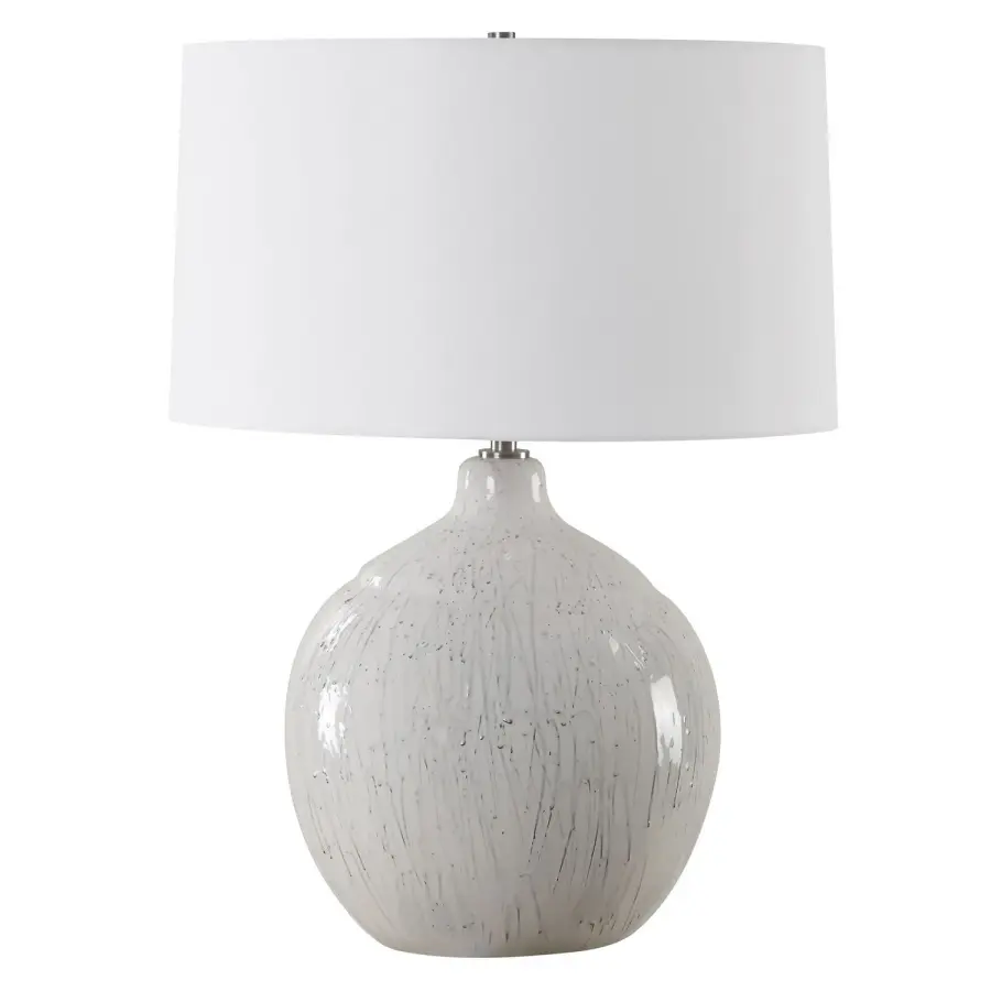 Dribble One Light Table Lamp in Brushed Nickel