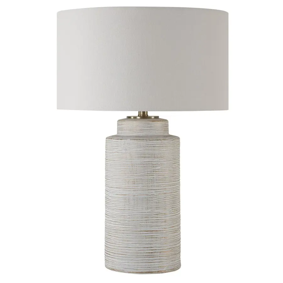 Crimp One Light Table Lamp in Brass