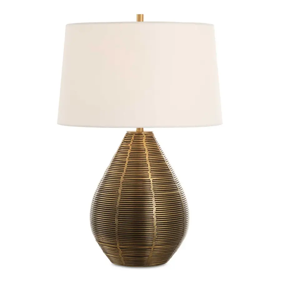 Knowles One Light Table Lamp in Brushed Brass