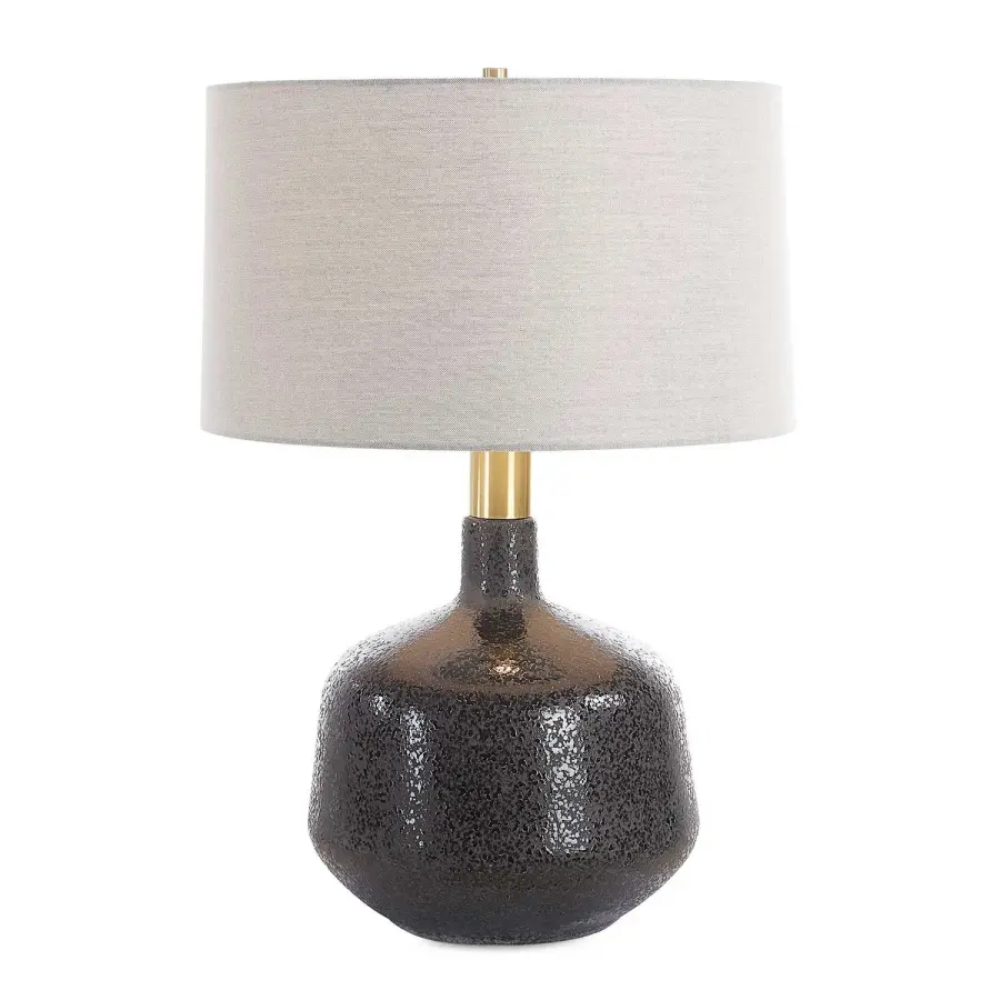 Flanagan One Light Table Lamp in Brushed Plated Brass