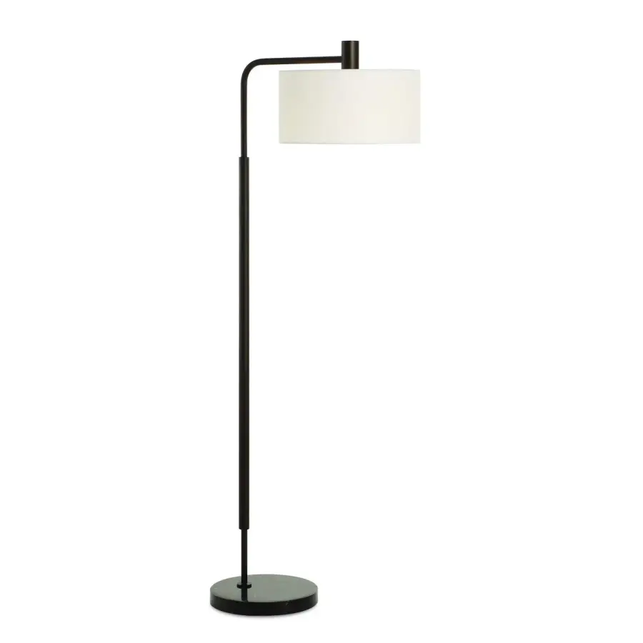 Uttermost Richie One-Light Floor Lamp in Satin Black