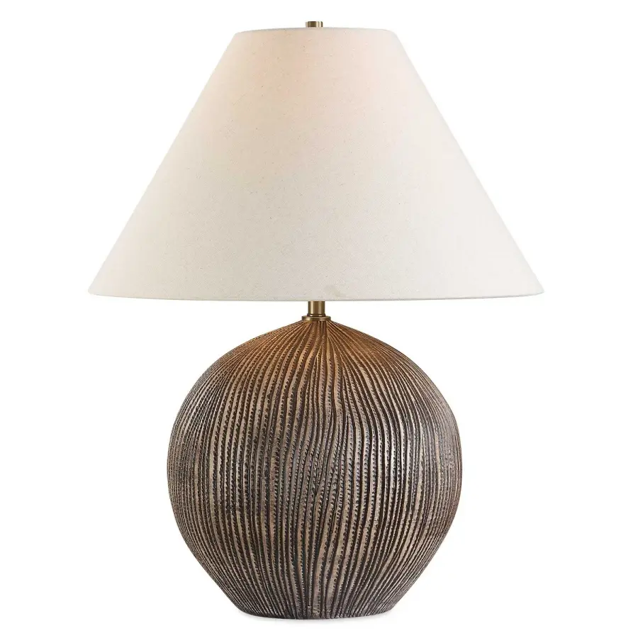 Sayre One Light Table Lamp in Rubbed Dark Brown