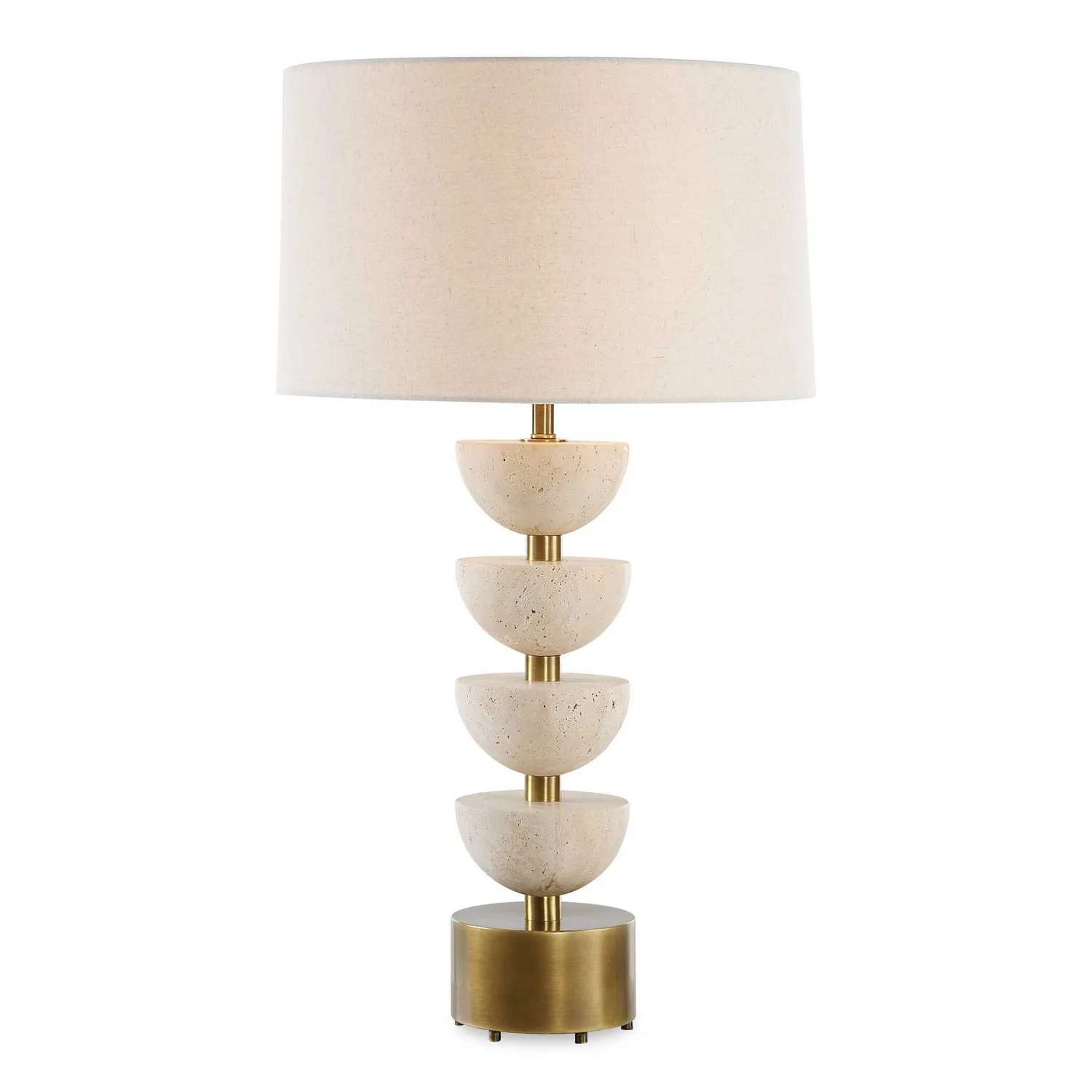 Hemisphere One Light Table Lamp in Antique Brass