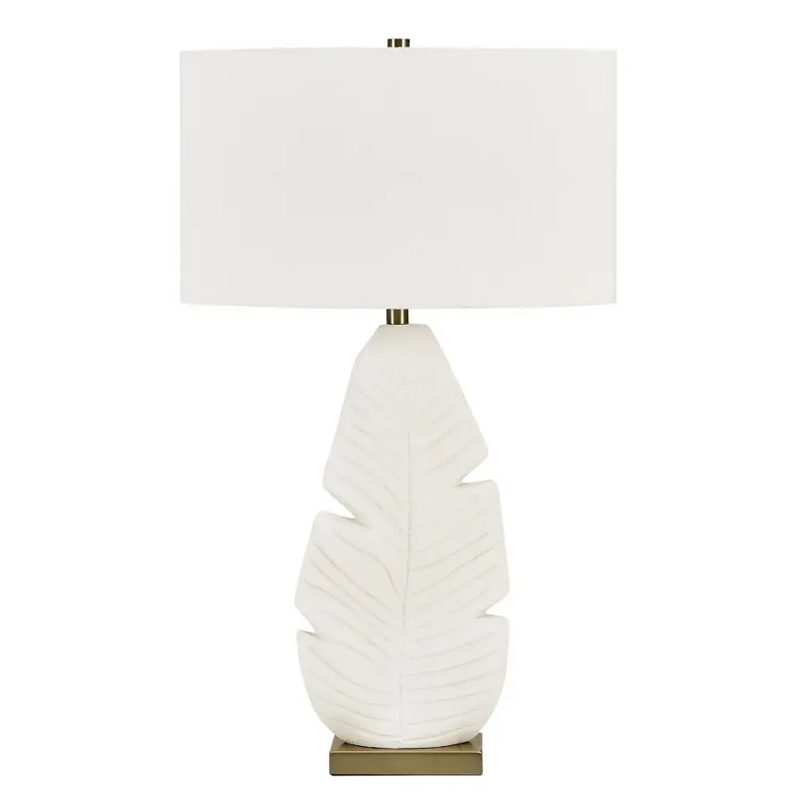 Palm Leaf One Light Table Lamp in Brass