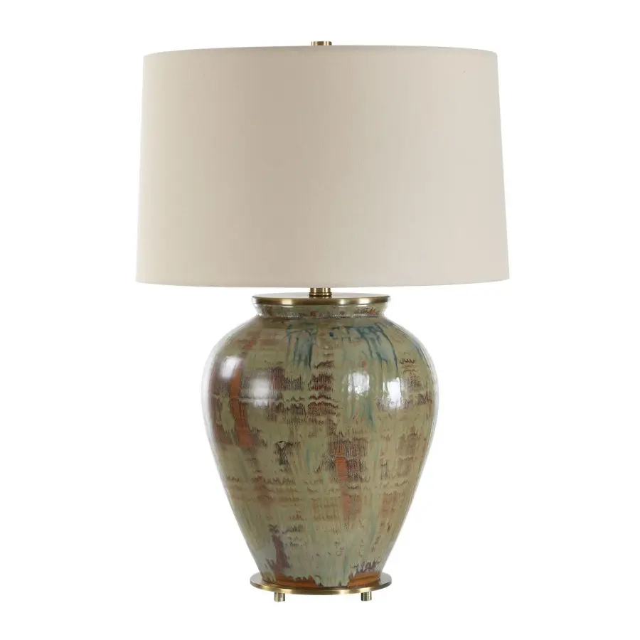 Olisa One Light Table Lamp in Antique Brass