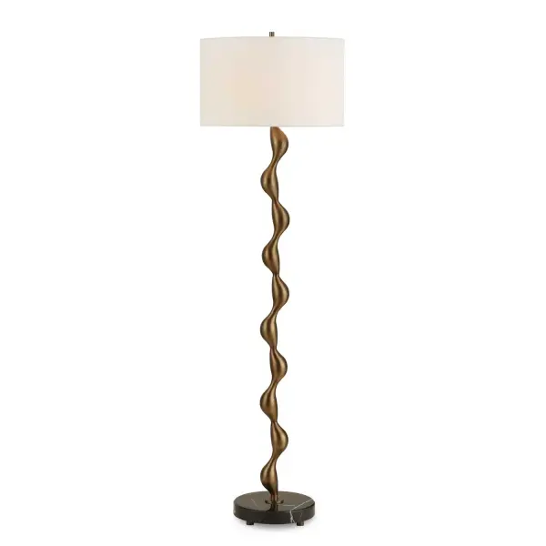 Remolino One Light Floor Lamp in Warm Bronze