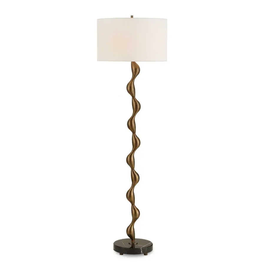 Remolino One Light Floor Lamp in Warm Bronze