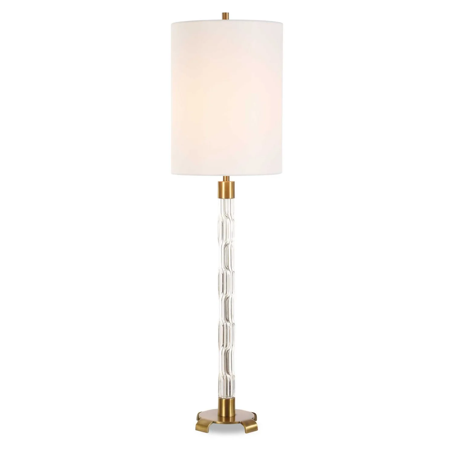 York One Light Buffet Lamp in Antique Brass Plated