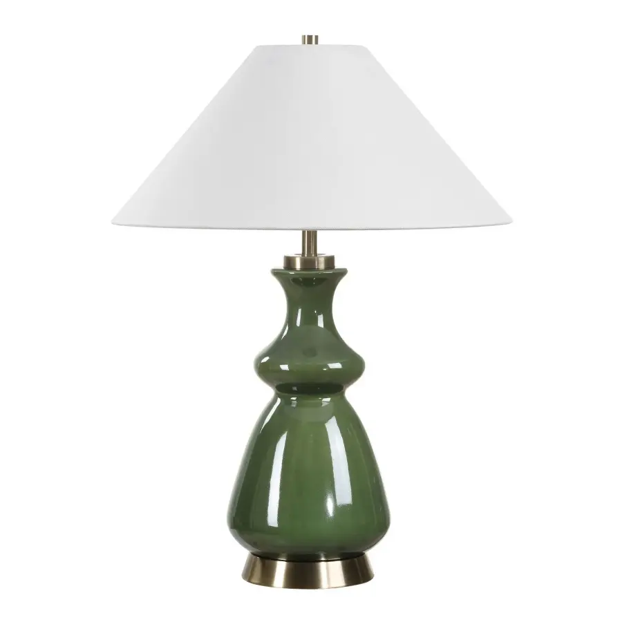 Green Thumb One Light Table Lamp in Brass