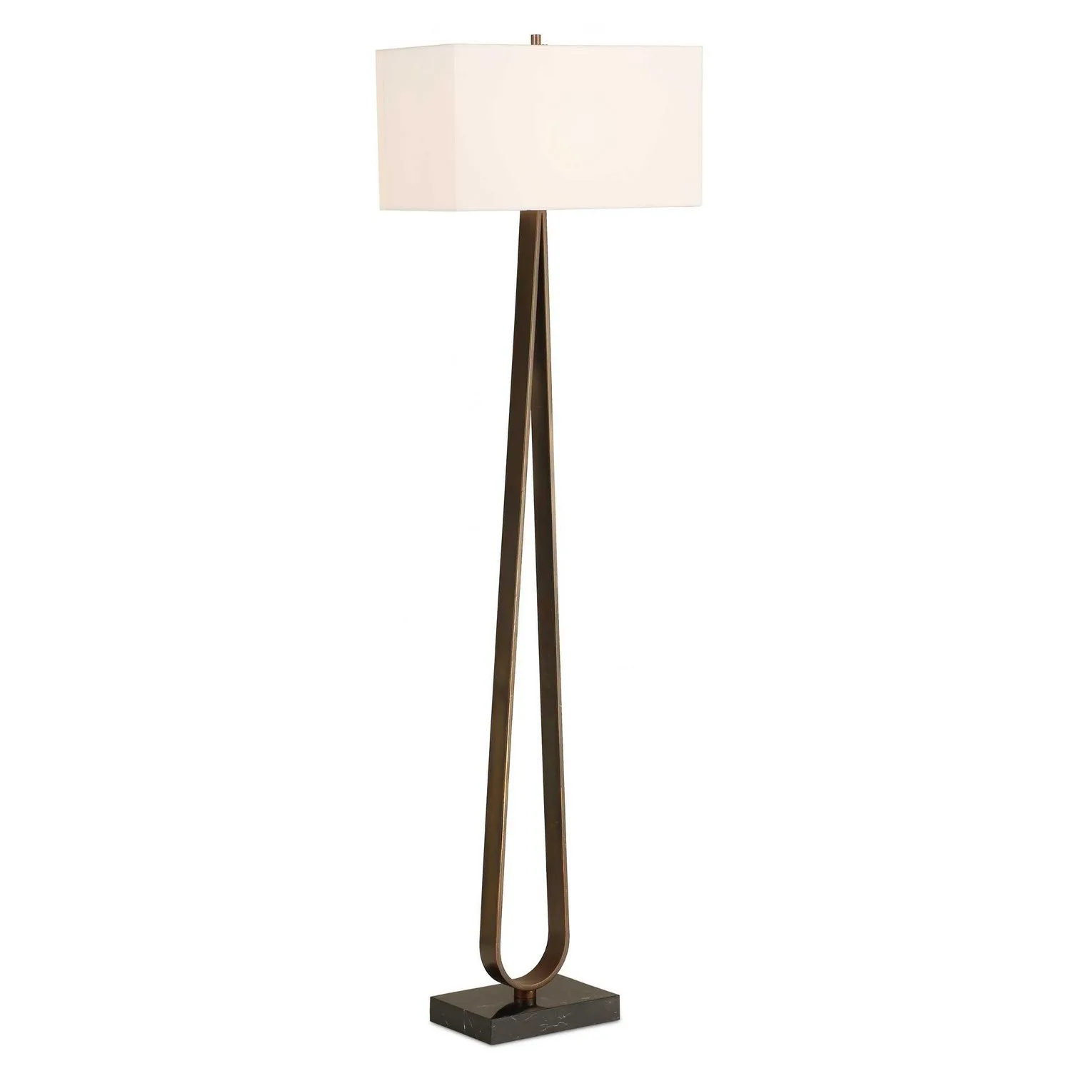 Galloway One Light Floor Lamp in Dark Bronze