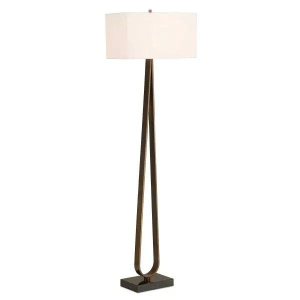Galloway One Light Floor Lamp in Dark Bronze